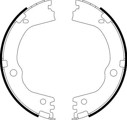 Hella 8DA 355 051-211 Bremsbackensatz, Feststellbremse Hinten FüR Hyundai KIA-image