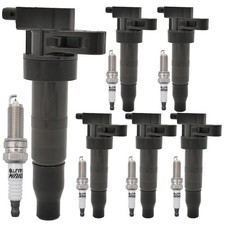 UF546 Ignition Coil Pack 273013C000 and Iridium Spark Plugs Set of 6 Fit for Hyu
