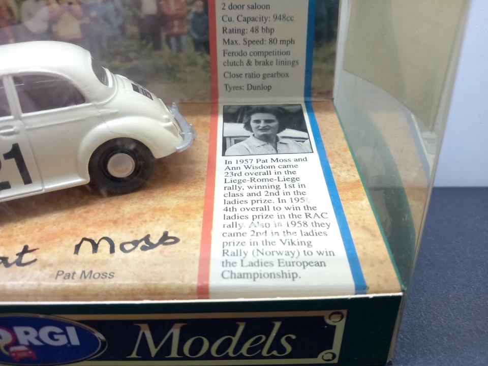 Corgi 1:43 Morris Minor #121 Pat Moss Rallye Modellauto - rar - Bild 3 von 4
