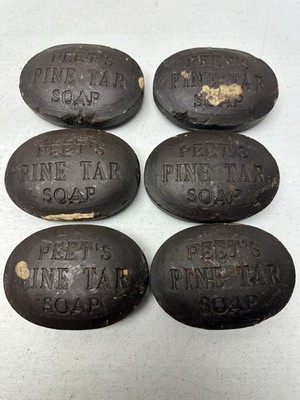 Vtg Peet s Pine Tar Soap Bar Soap Makers Of Palmolive Lot Of 6 Bars  