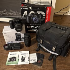 Canon EOS 40D Digital Camera Kit Bag Extra Lens Flash