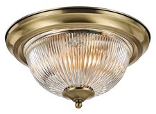 Traditional Antique Brass IP44 Bathroom Ceiling Light Fitting