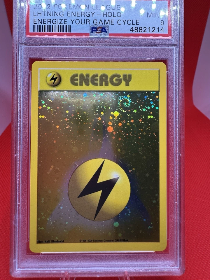 Lightning Energy - Energize Your Game Cycle HOLO PSA MINT 9 W/Swirl 🌀 Pokemon - Image 3 of 4