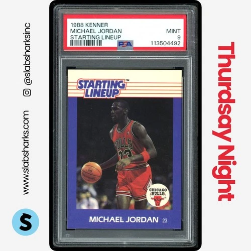 1988 KENNER STARTING LINEUP CARDS #3538108010 MICHAEL JORDAN PSA 9