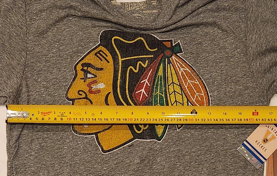 Youth Chicago Blackhawks Original Retro Brand Gray T-Shirt Sz XL - Image 3 of 4