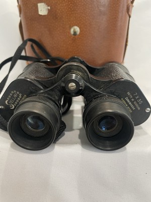 Vintage Super Zenith Binoculars 7 x 35 Field 6.5 With Antique Case