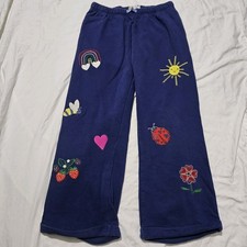 Mini Boden Nature Bugs Embroidered Sweatpants Kids Size 12y