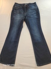 EUC Lee Riders 8P Womens Mid Rise Bootcut Stretch DARK Blue Jeans 30x27 1SBMFW2