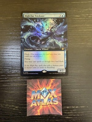 MTG High Fae Trickster 453 Extended Art Foil Foundations FDN
