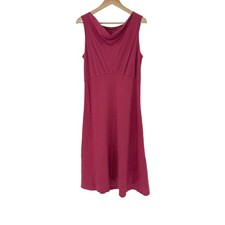 Cut Loose Linen Blend Sleeveless Midi Dress Size S Cowl Neck Boho Flaw See Pics