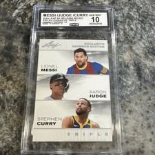 #ELE61 Leaf Exclusive Legends CCG 10 Lionel Messi/ Aaron Judge/ Steph Curry