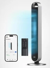 Dreo 42" Oscillating Tower Fan Velocity Quiet Cooling Timer Remote 12 Speeds