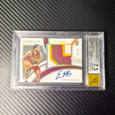 2021-22 Immaculate #PPA-EVM Evan Mobley RPA Gold /10 BGS 7.5 Auto 10