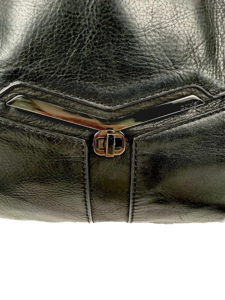 Botkier Guante Negro Cuero Convertible Cartera Bolso de Mano Bolso Bandolera de Hombro Foto 3 de 4