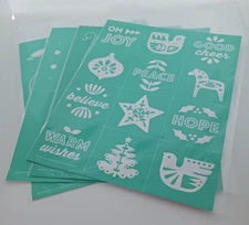 Chalk Couture Stencils Size B Approximately 8.5" x 11" Lot of 4