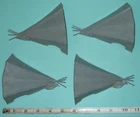2 Orig. Old 1950-1960's Marx Gray Tepees For Western playsets etc