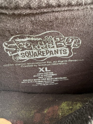 Spongebob Squarepants Men T-Shirt XL Black Graphic Adult Welcome Bikini Bottom - Picture 3 of 4