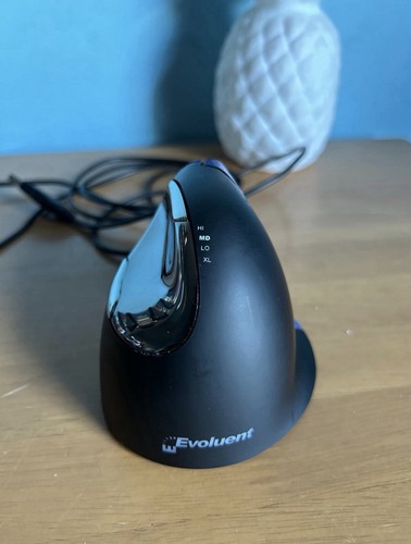 Evoluent VM4S USB Wired Vertical Mouse 4 Purple Right Hand Small Pre-owned - Photo 2/6