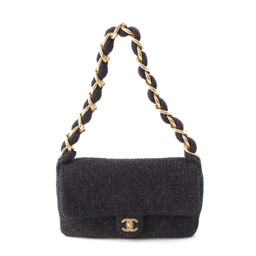 Chanel 25K Tweed Large Flap Chain Hobo Shoulder Bag AS5835 724295