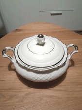 Arzberg Schumann  Suppenterrine, Ragoutterrine m.Silberverzierung 1,2l sehrgut