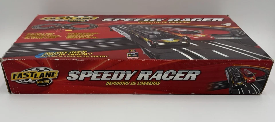 Toys R Us Fast Lane Speedy Racer Slot Car Race Track Set W/2 Tuner Style Cars - Image 2 of 4