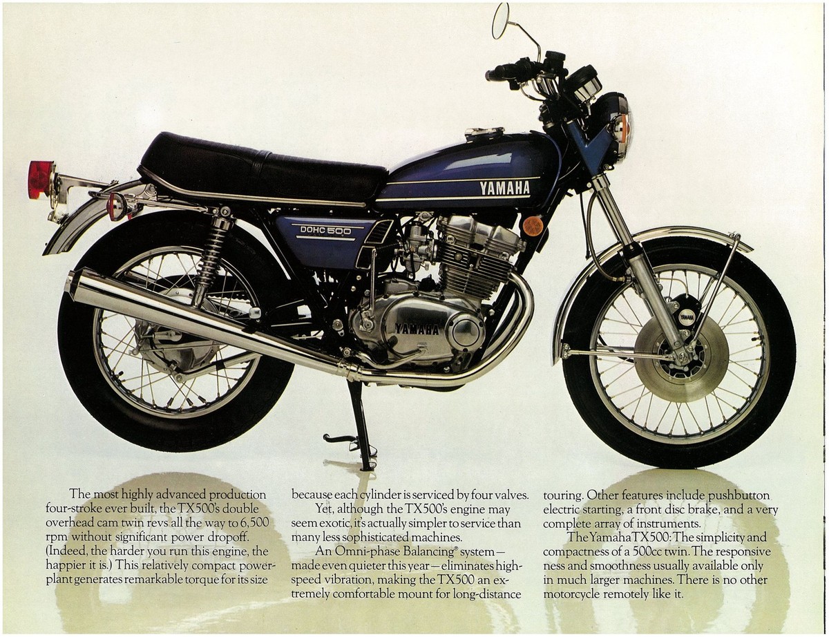 1974 Yamaha TX500 TX500A Brochure Sales Catalog REPRO | Paper 1974 Yamaha TX500 TX500A Brochure Sales Catalog REPRO | Paper