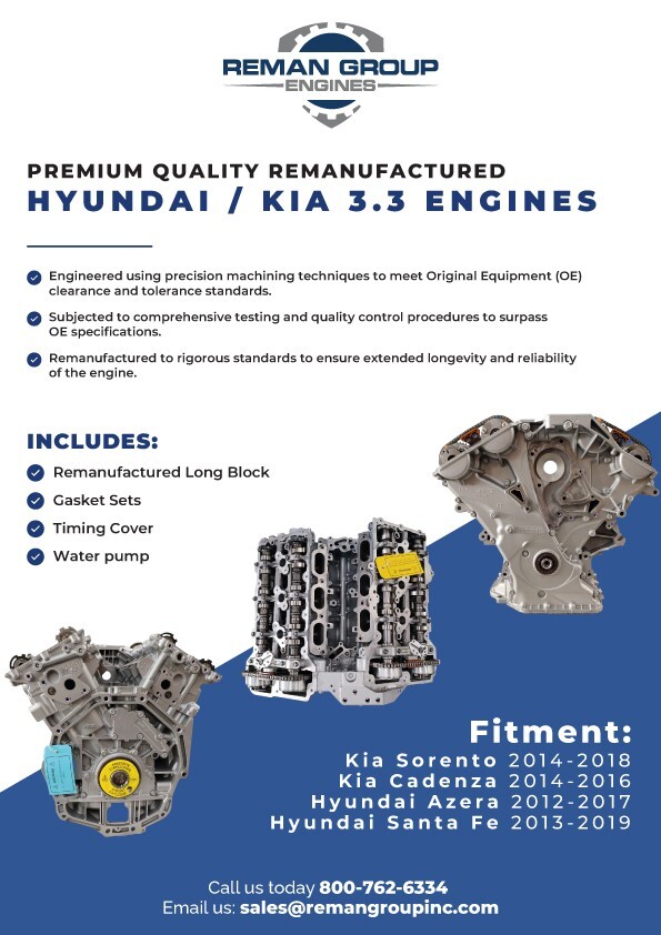 2012 HYUNDAI AZERA Engine 3.3L VIN G 8th Digit, 6 Cylinder DOHC, CVVT ...