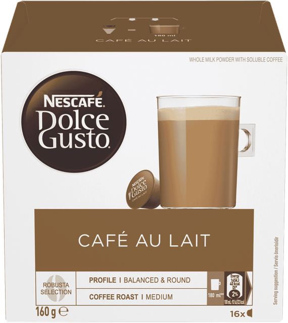 NESCAFE Dolce Gusto Cafe Au Lait Coffee 