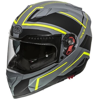 Integral Helm Vyrus Ndy Grey Bm Grau Gelb Fluo Matt PREMIER Größe XL