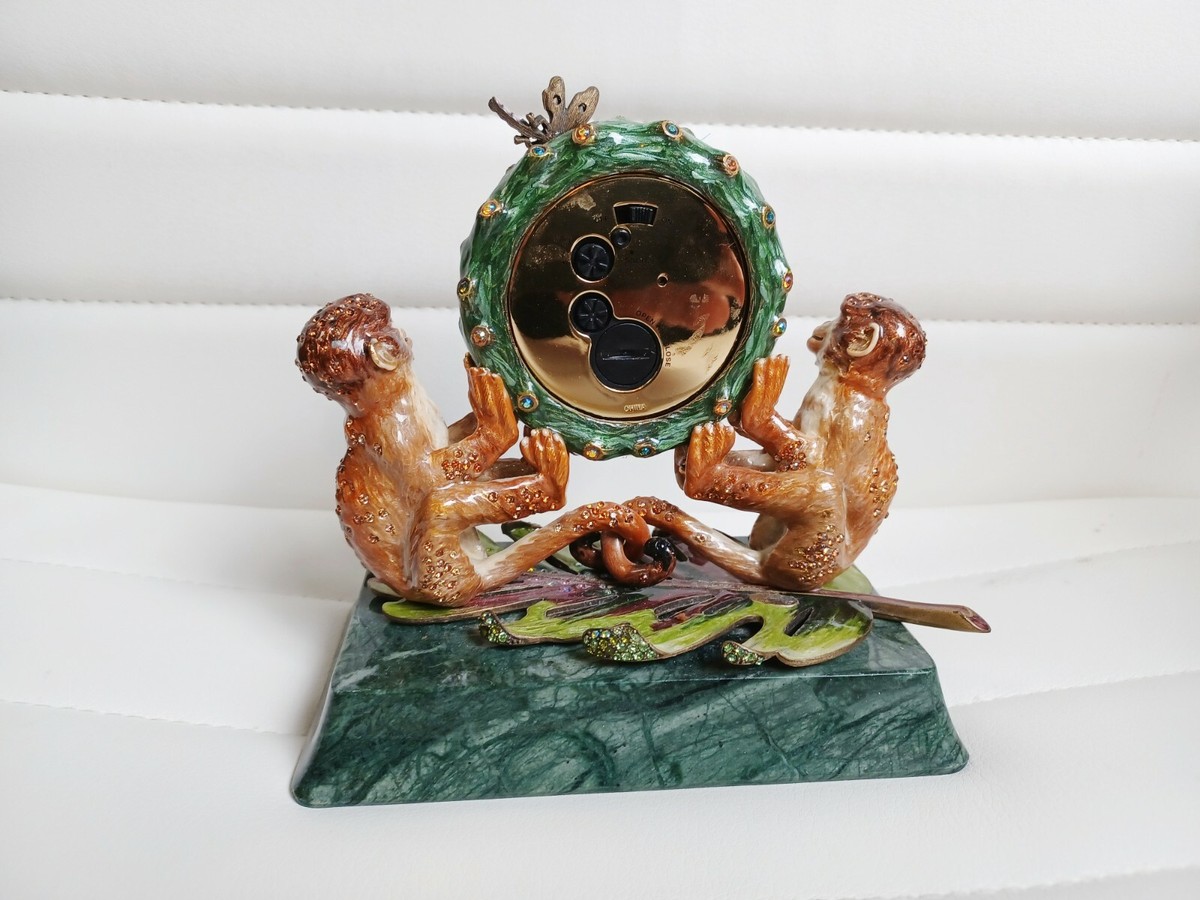 JAY STRONGWATER MONKEY & DRAGON-FLY CLOCK | eBay