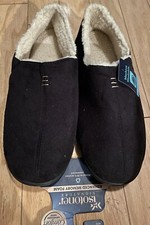 Isotoner Signature 44 Advanced Memory Foam Mens Black Slip On XL 11-12 NWT
