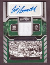 2021 Panini JOE NAMATH AUTOGRAPH GAME USED #12/20 NY JETS Football Card 12