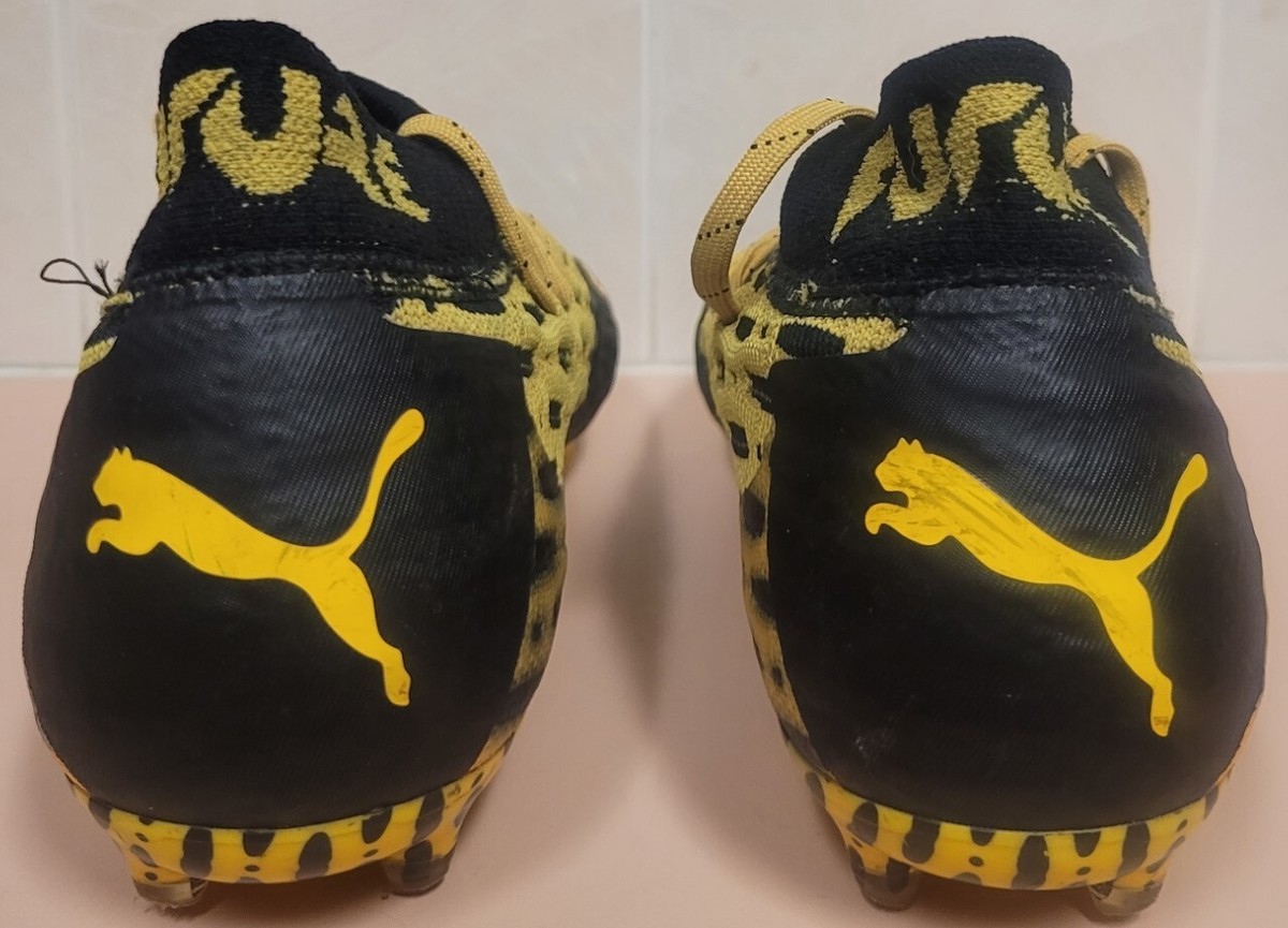 Puma Future Netfit Fg Ag Soccer Cleats Yellow Black Kids Youth