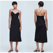 NWT Madewell The Layton Midi Slip Dress Size 2 V-Neck Sleeveless