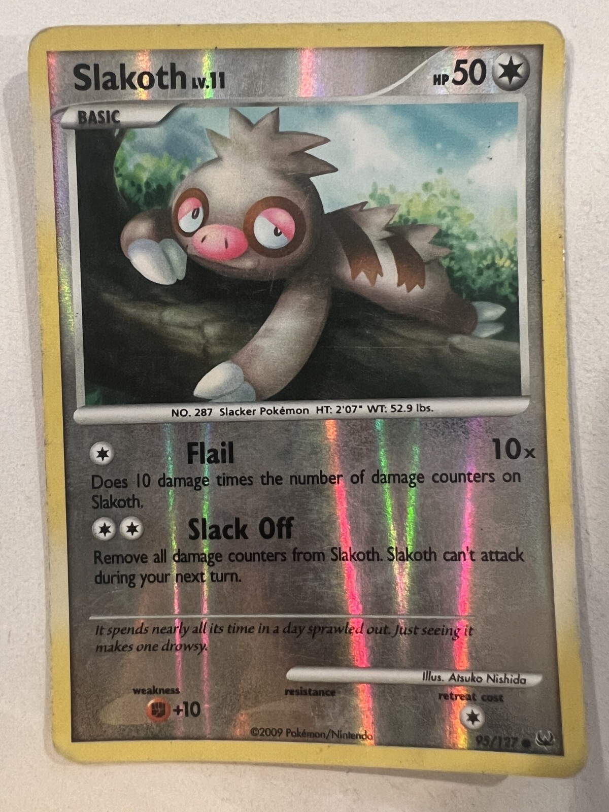 Slakoth Pokemon TCG Platinum Reverse Holo Common Card #95/127