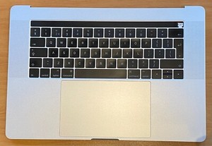 Silver Top Case Akku & QWERTY Trackpad MacBook Pro 15" 2016 2017 A1707 TC214