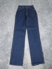 Vintage Key Jeans Womens 12 L* Dark Blue 100% Cotton Denim Straight Leg USA Made