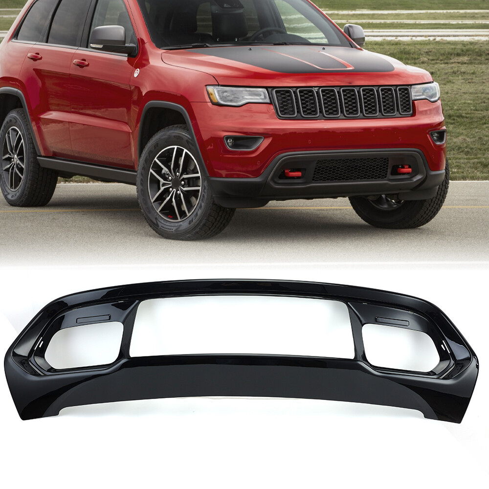 For 2017-2022 Jeep Grand Cherokee Front Bumper Grille Frame Black