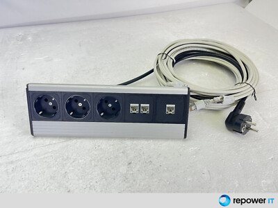 Netbox Global S Auftischsteckdose 3er Netzwerk Tisch Steckdosenleiste