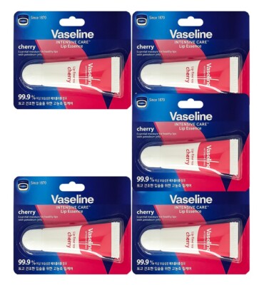 Vaseline Cherry 10ml Intensive Lip Care Essence Balm Petroleum Jelly 5pcs