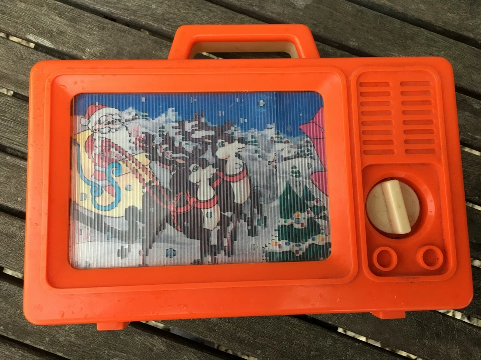 ANCIEN JOUET BOITE TELEVISION MUSICALE NOËL JINGLE BELLS X-MAS MUSIC BOX - Photo 2/4