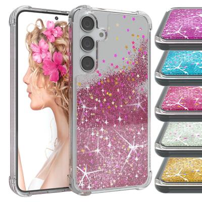 EAZY CASE für Samsung Galaxy S24 Plus Glitzer Hülle Flüssig Silikon Handyhülle