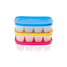 Tupperware Eiswürfler Set Eismacher Eisform Icemaker Blau Gelb Pink