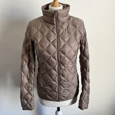 Uniqlo Down Jacket Size Small Brown Quilted Lightweight Capsule Minimal