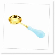 Sky Blue Vintage Wax Seal Spoon - 4" Melting Spoon for Wax Sealing Stamp & Envel