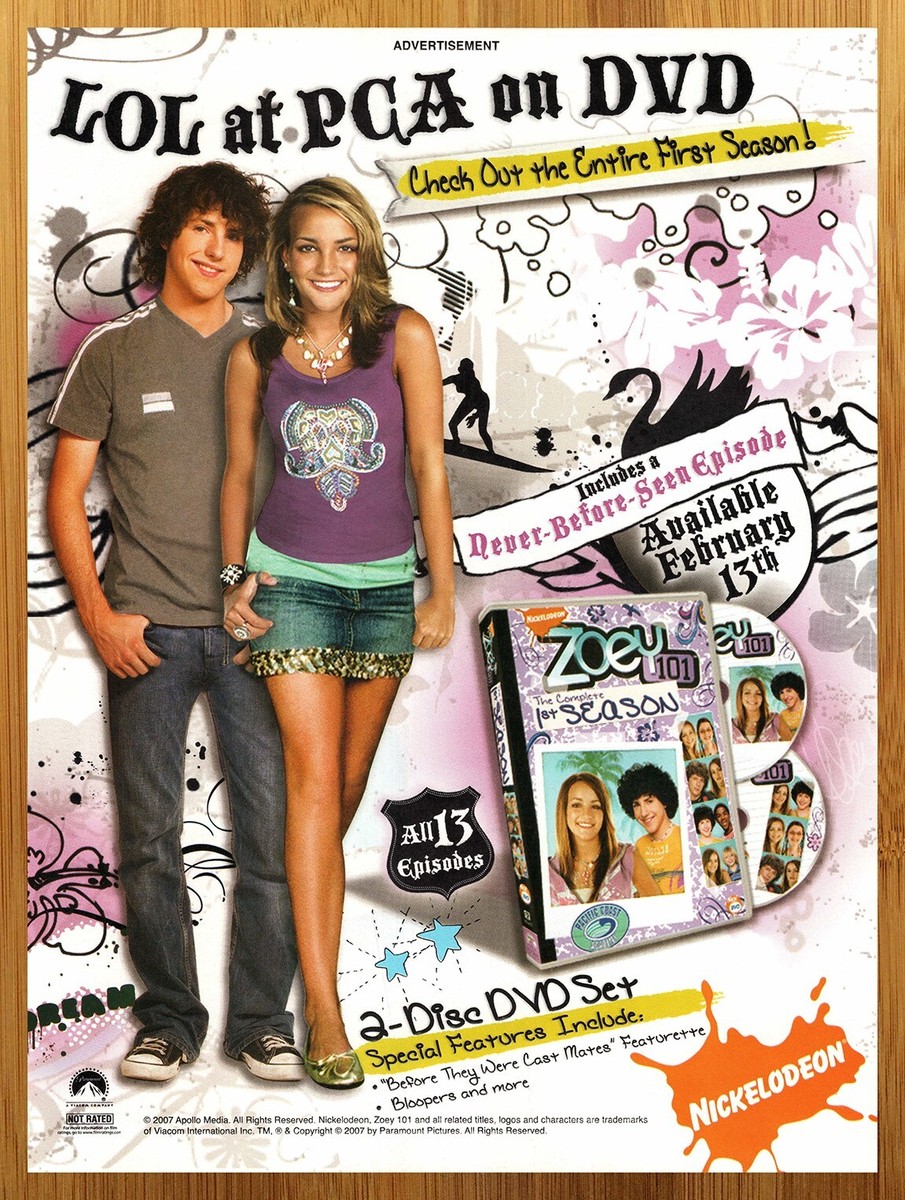 2007 Zoey 101 Print Ad/Poster Jamie Spears Nickelodeon 00s Kids TV DVD  Video Art