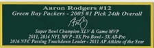 Aaron Rodgers Autograph Nameplate Green Bay Packers 2014 NFL MVP Helmet Jersey 