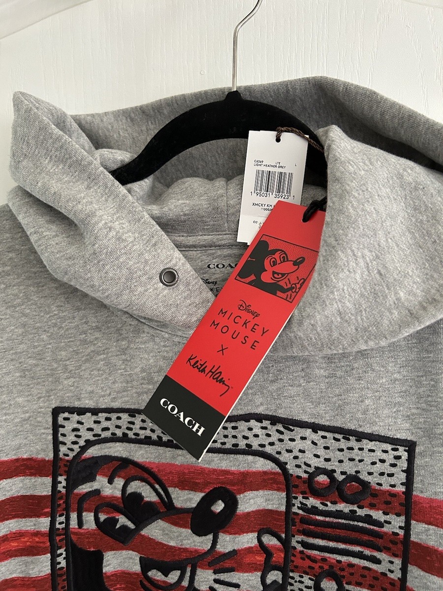 【大人気】COACH Keith Hering Disney パーカー Sサイズ Coach x Keith Haring x Disney Mickey Mouse Zip Up Hoodie