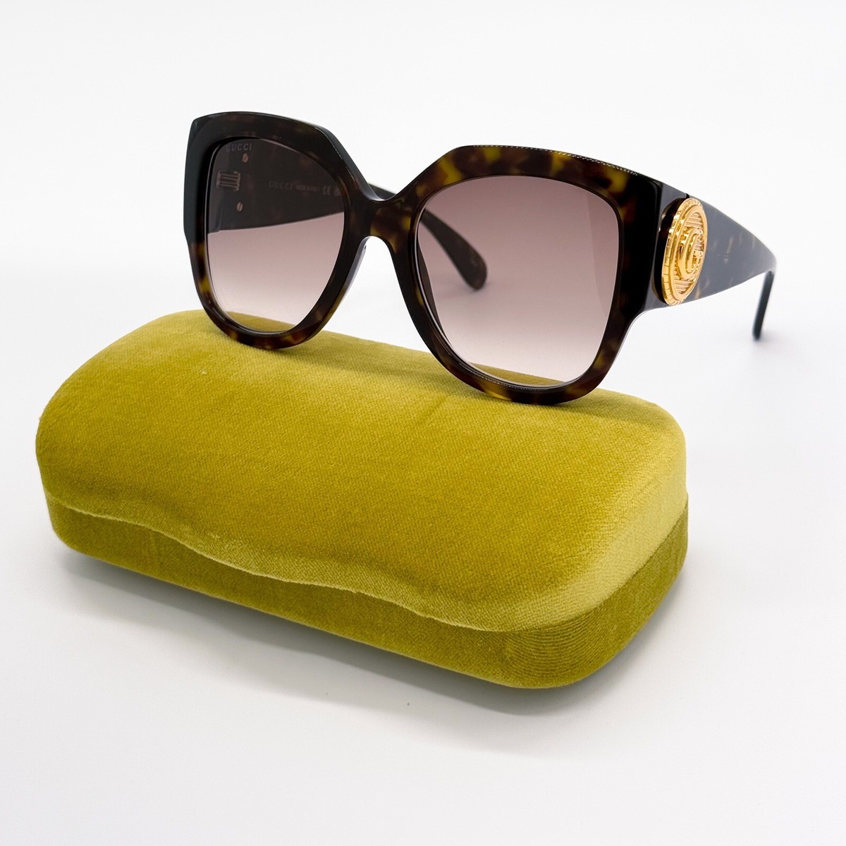 NEW GUCCI GG1407S 003 HAVANA BROWN WOMEN OVERSIZED 