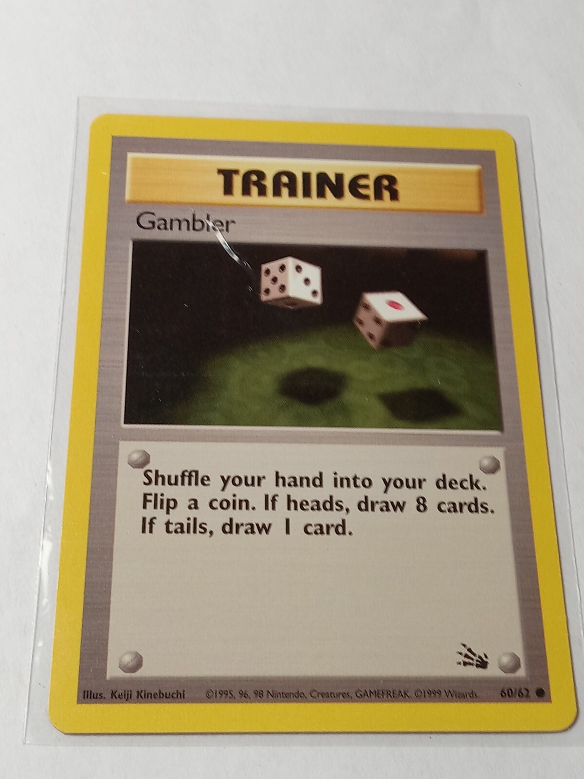 1999 Pokemon Trainer Gambler 60/62 Fossil Set NM